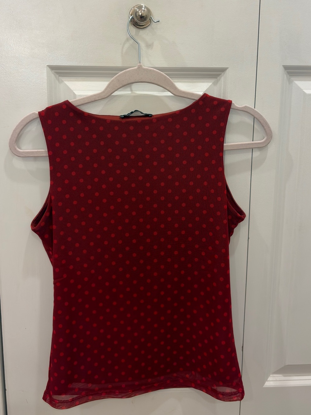 Mango POLKA-DOT-PRINTED TULLE TOP